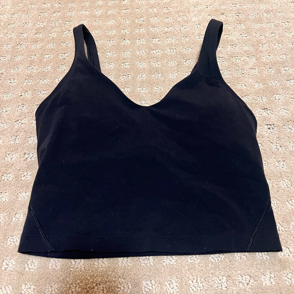 Lulu women’s black align tank in size 2.
